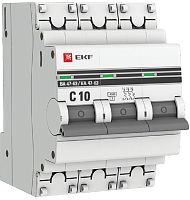 Выключатель автоматический EKF PROxima ВА47-63 3п 10А C 4.5кА картинка